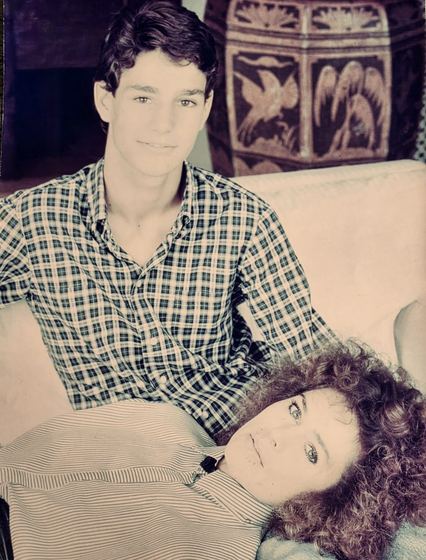 Con Alexandre, anni Ottanta.